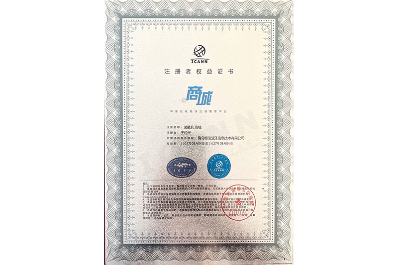 Registrant's certificate